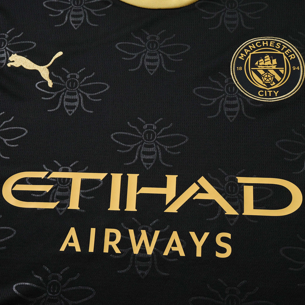 Manchester City 26/27 Away Jersey - chest and sponsor detail