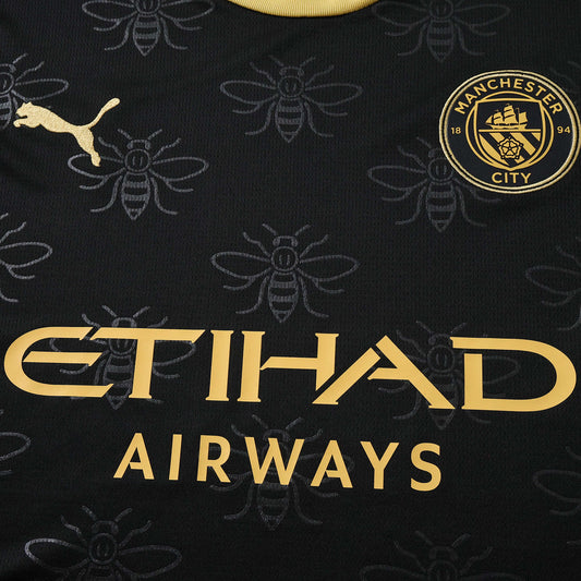 Manchester City 26/27 Away Jersey - chest and sponsor detail