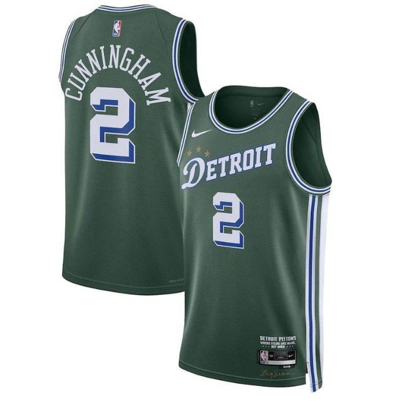 Maglia NBA unisex Cade Cunningham Detroit Pistons 2023 - City Edition - Verde