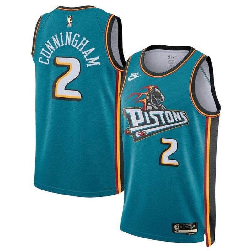 Cade Cunningham Detroit Pistons Unisex 2023 NBA Jersey Verde Azulado - Edición Clásica