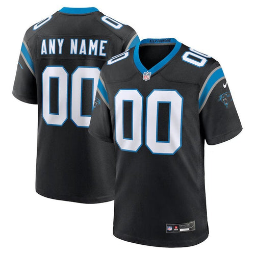 Carolina Panthers - Maglia da gara NFL personalizzata - Nera