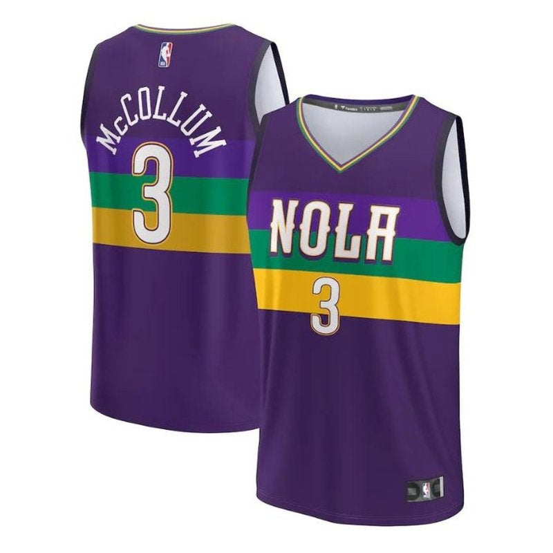 CJマコラム ニューオーリンズ・ペリカンズ ユニセックス 2023 ファストブレイク NBAジャージ - シティエディション - パープル