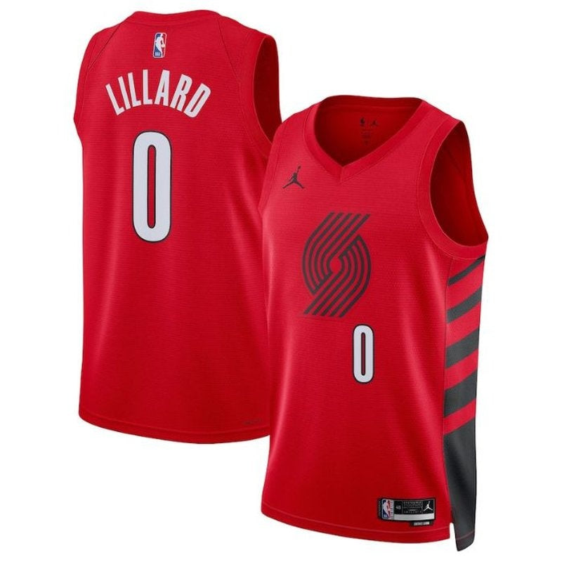 Maglia NBA Damian Lillard Portland Trail Blazers 2023 Statement Edition - Rossa