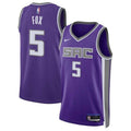Camiseta Unisex De'Aaron Fox Sacramento Kings 2023 NBA - Edición Icon - Morado