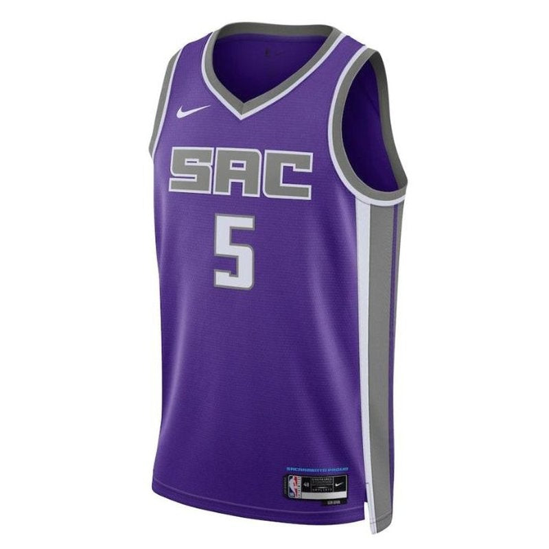 Camiseta Unisex De'Aaron Fox Sacramento Kings 2023 NBA - Edición Icon - Morado