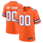 Denver Broncos - Colección Mile High - Camiseta de partido de la NFL personalizada retro de 1977 - Naranja