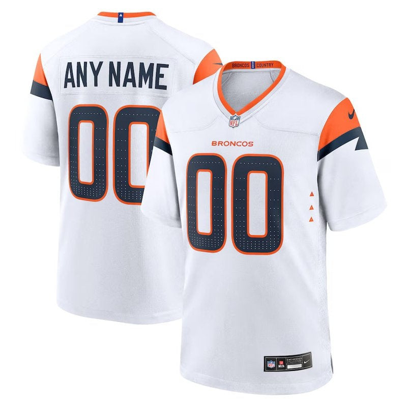 Denver Broncos - Collezione Mile High - Maglia da gara NFL personalizzata - Bianca