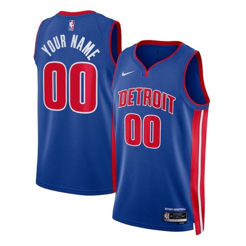 Camiseta unisex de los Detroit Pistons 2023 NBA Azul - Edición Icon
