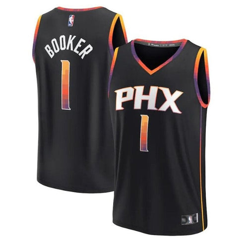 Maglia NBA Devin Booker Phoenix Suns 2023 Fast Break Player Nera - Edizione Statement