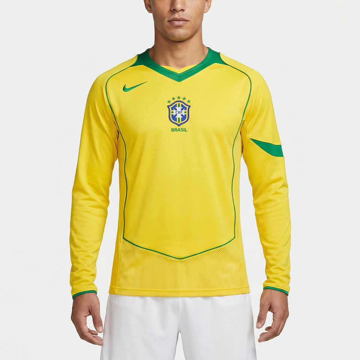 Camiseta retro de Brasil 2004 I - Manga larga