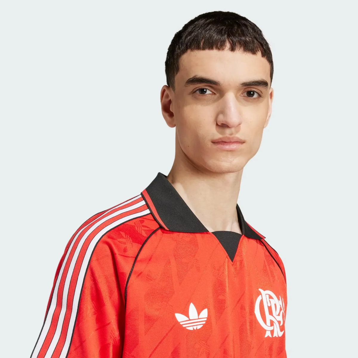 Flamengo 2026 lifestyle jersey in red - fabric texture detail