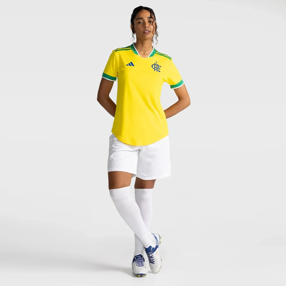 Flamengo 2026 Brazil edition women's jersey - full outfit, worn by model
