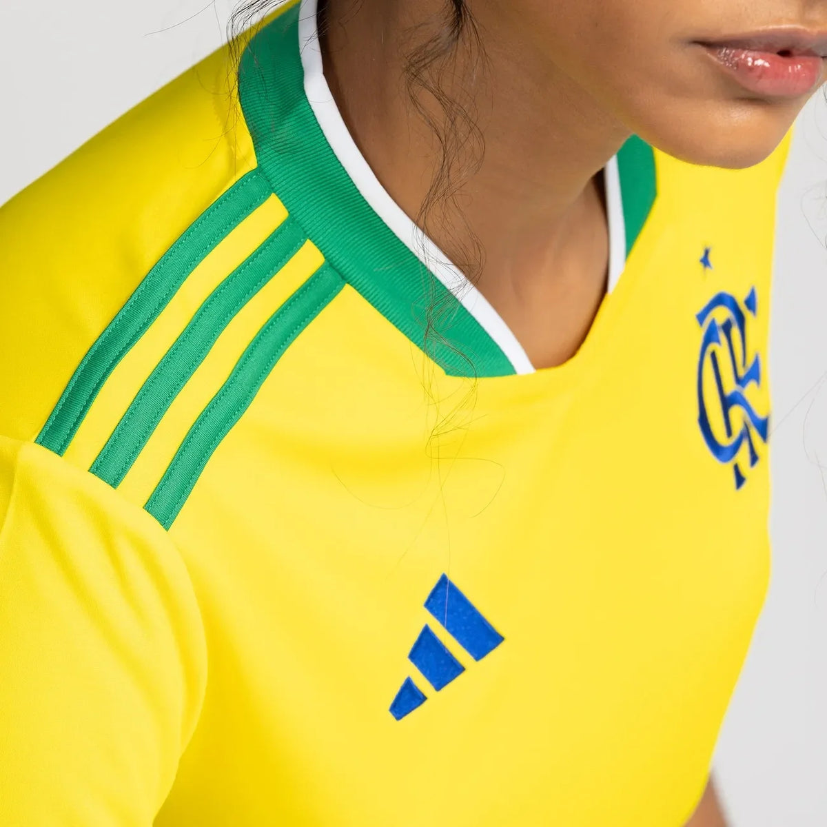 Flamengo 2026 Brazil edition women's jersey - collar and crest detail
