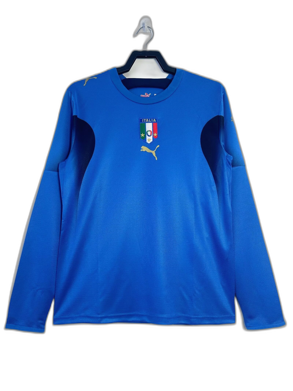 Italia 2006 I Camiseta Local - Versión Retro de Manga Larga
