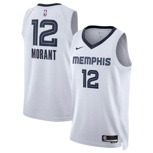 ジャ・モラント メンフィス・グリズリーズ ユニセックス 2023 NBA ユニフォーム - アソシエーション・エディション - ホワイト