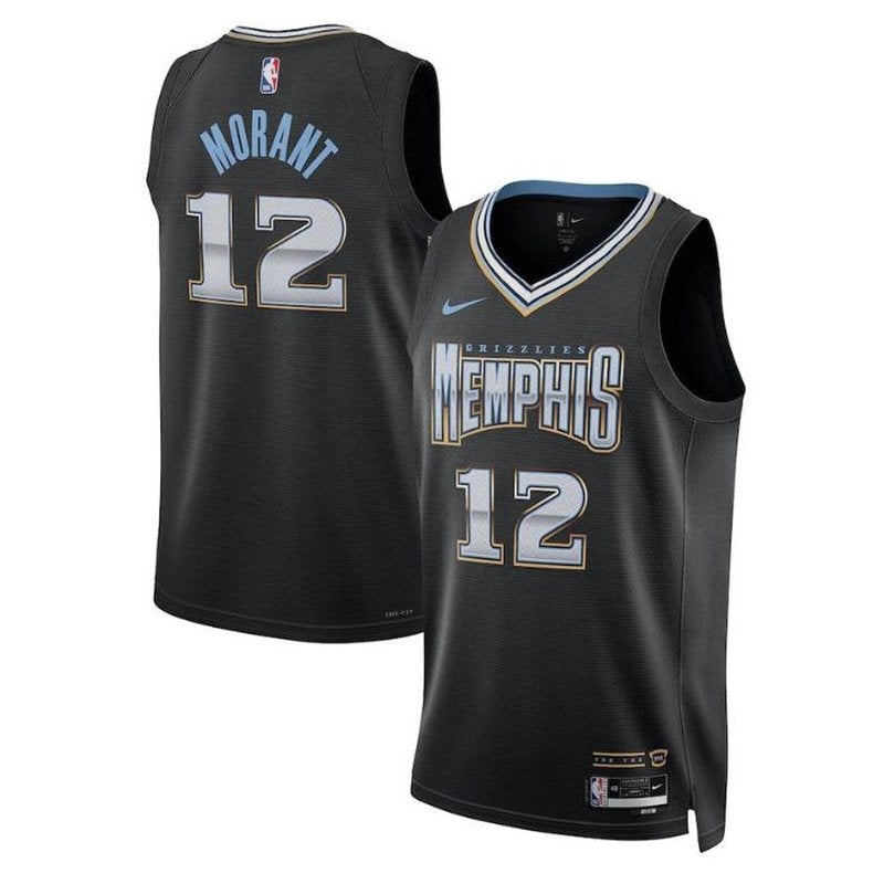 Camiseta de la NBA Ja Morant Memphis Grizzlies Unisex 2023 - Edición Ciudad - Negro