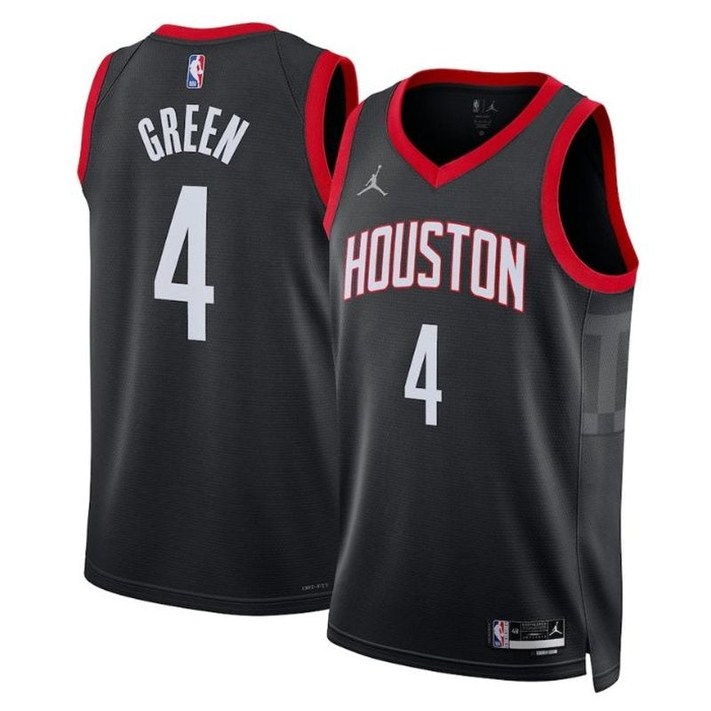 Camiseta NBA Jalen Green Houston Rockets Edición Statement Oro 2023 - Negra