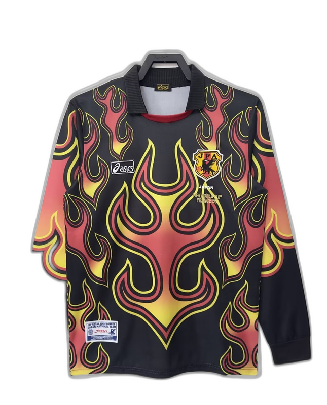 Japanisches Torwarttrikot von 1998 – Retro-Version mit langen Ärmeln