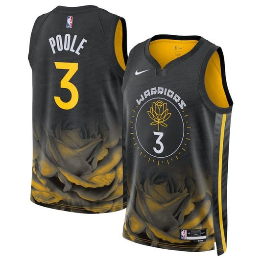ジョーダン・プール ゴールデンステート・ウォリアーズ ユニセックス 2023 NBA ユニフォーム - シティエディション - ブラック