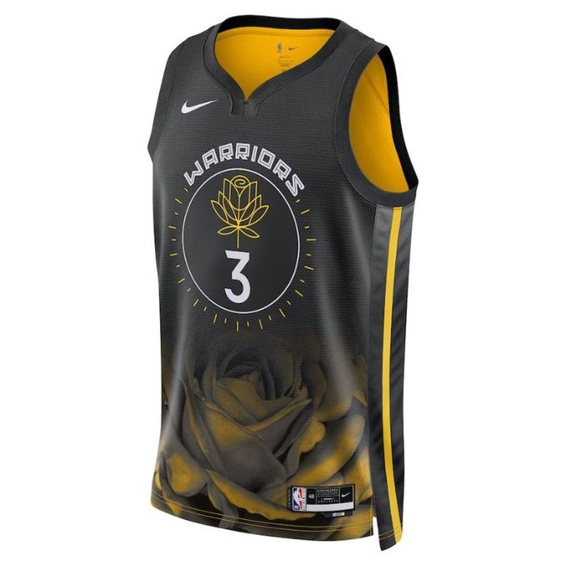 Maglia NBA unisex 2023 Jordan Poole Golden State Warriors - City Edition - Nera