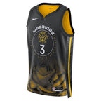 Maglia NBA unisex 2023 Jordan Poole Golden State Warriors - City Edition - Nera