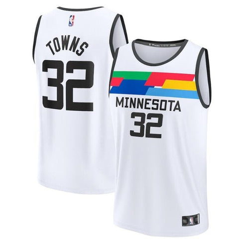 Karl-Anthony Towns Minnesota Timberwolves Unisex 2023 Fastbreak NBA Trikot - City Edition - Weiß