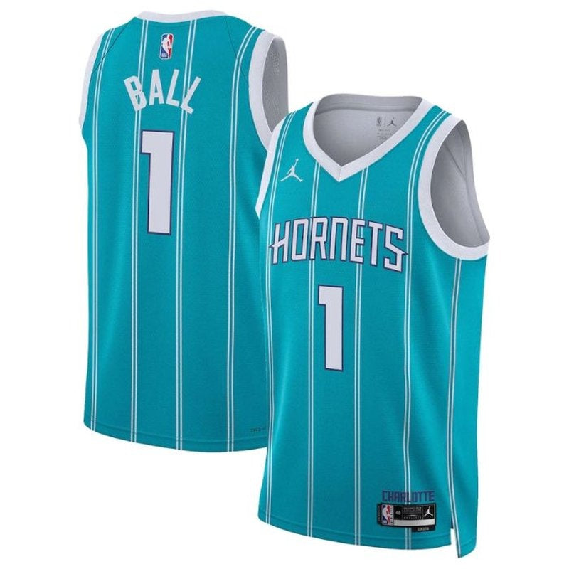 Maglia NBA unisex LaMelo Ball Charlotte Hornets 2023 - Icon Edition - Verde petrolio