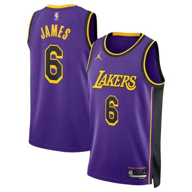 LeBron James Los Angeles Lakers 2023 Statement Edition NBA Trikot - Lila