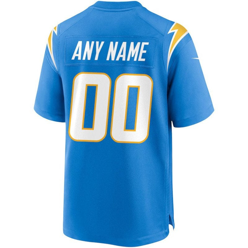 Los Angeles Chargers - Individuell gestaltetes NFL-Game-Jersey in Pastell – Blau