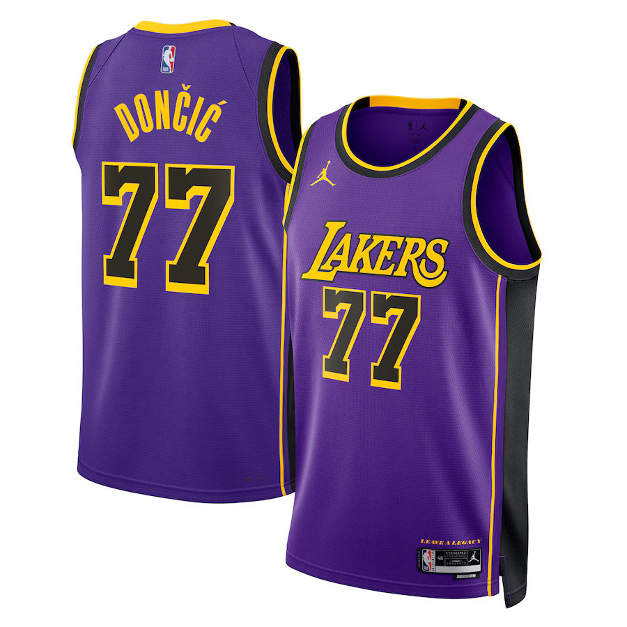 Luka Dončić - Los Angeles Lakers Statement Edition 2024 NBA Trikot - Lila - Unisex