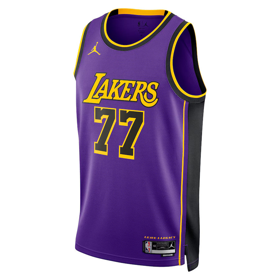 Luka Dončić - Maglia NBA Los Angeles Lakers Statement Edition 2024 - Viola - Unisex