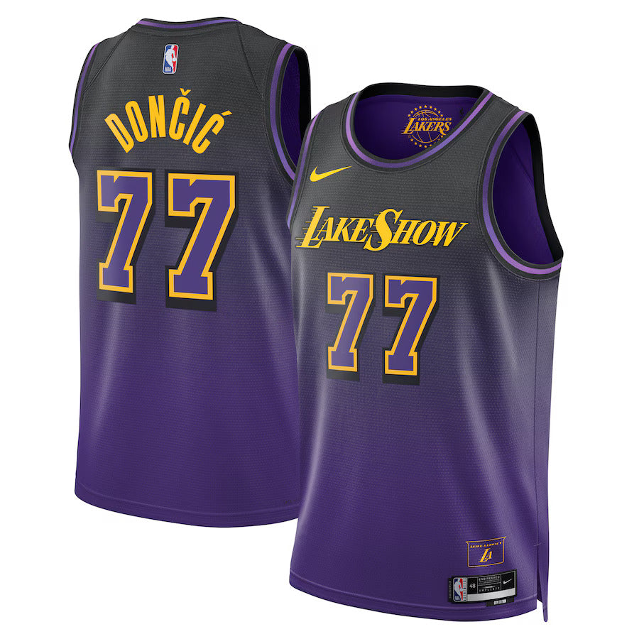 Luka Dončić - Los Angeles Lakers City Edition 2024 NBA Trikot - Lila - Unisex