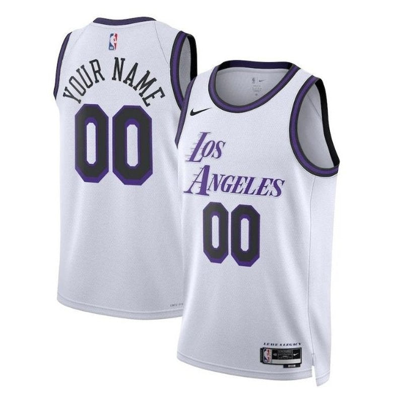 Los Angeles Lakers Unisex 2023 NBA Trikot - City Edition - Weiß