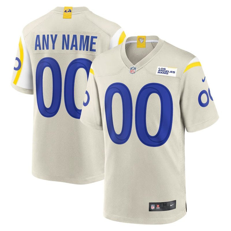 Los Angeles Rams - Maglia da gara NFL personalizzata Bone