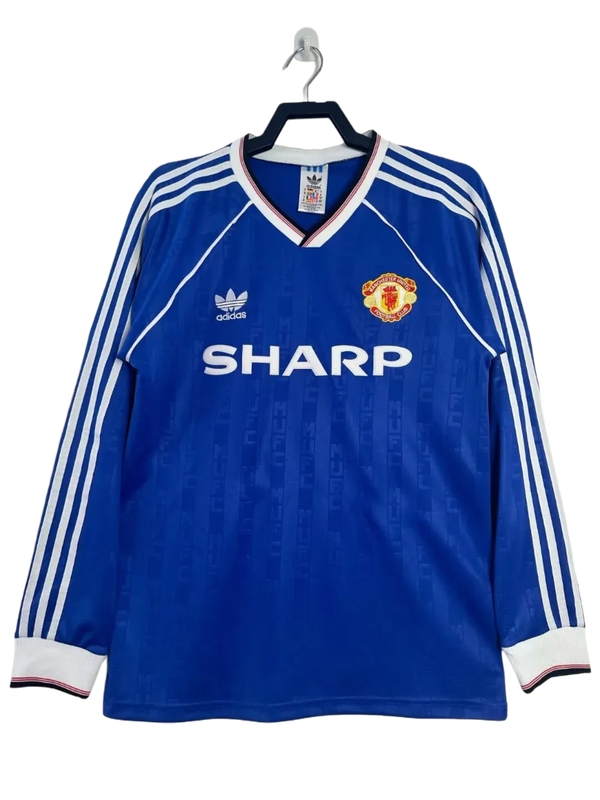Maglia da Trasferta II Manchester United 88/90 - Versione Retro a Maniche Lunghe