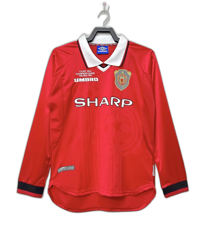 Manchester United 99/00 I Maillot Domicile - Version Rétro Manches Longues