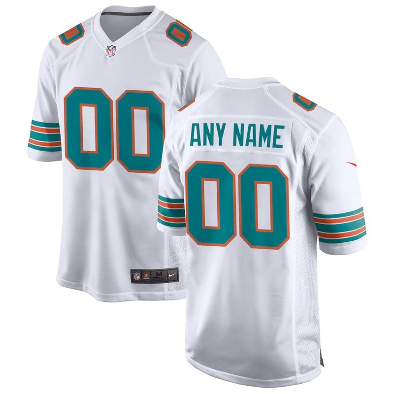 Miami Dolphins - Maglia da gara NFL alternativa personalizzata - Bianca