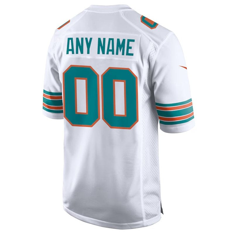 Miami Dolphins - Maglia da gara NFL alternativa personalizzata - Bianca