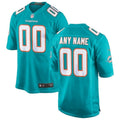Miami Dolphins - Maglia da gara NFL personalizzata Aqua