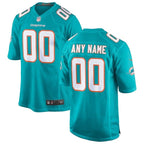 Miami Dolphins - Maglia da gara NFL personalizzata Aqua