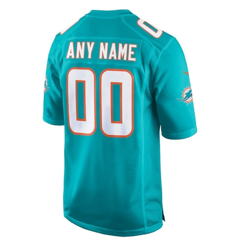 Miami Dolphins - Maglia da gara NFL personalizzata Aqua