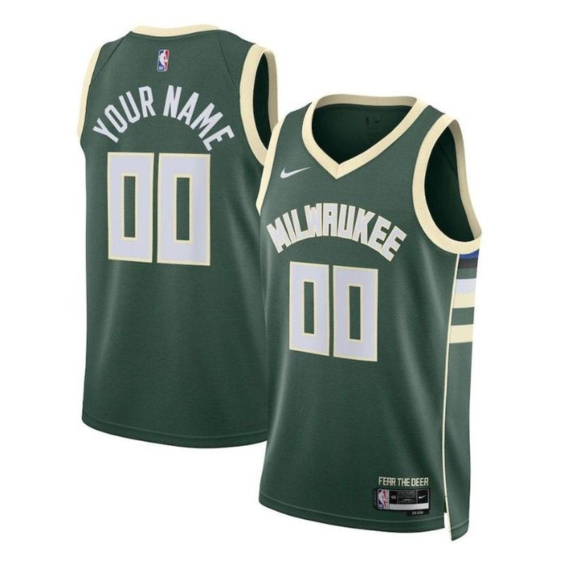Maglia NBA unisex Milwaukee Bucks 2023 verde bosco - Icon Edition