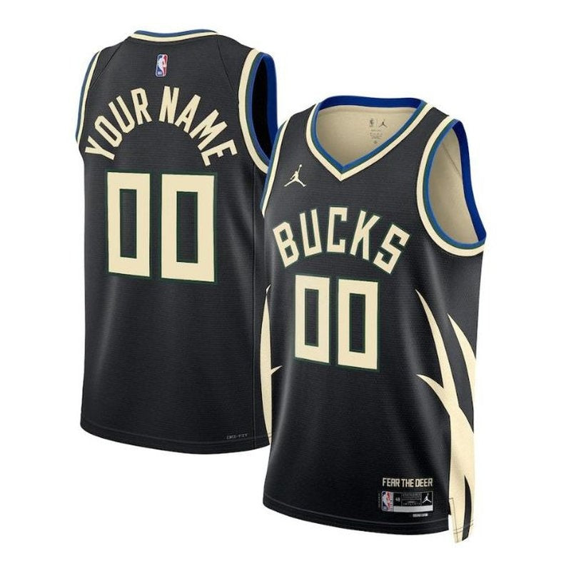 Maglia NBA unisex Milwaukee Bucks 2023 - Edizione Statement - Nera