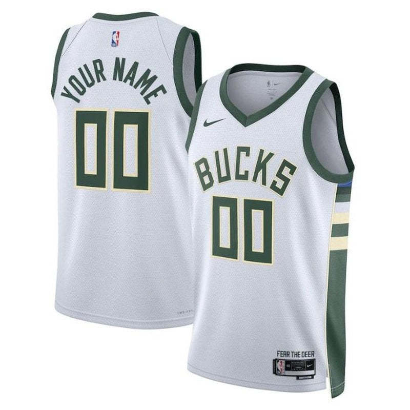 Maglia NBA unisex bianca Milwaukee Bucks 2023 - Edizione Association