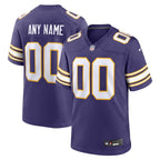 Minnesota Vikings - Maglia da gioco NFL classica personalizzata - Viola
