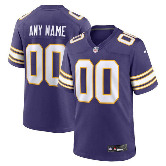 Minnesota Vikings – Klassisches personalisiertes NFL-Spieltrikot – Lila