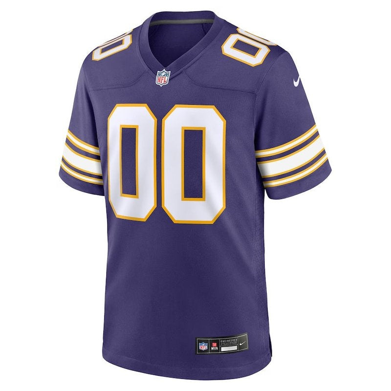 Minnesota Vikings - Maglia da gioco NFL classica personalizzata - Viola