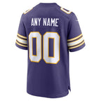 Minnesota Vikings - Maglia da gioco NFL classica personalizzata - Viola