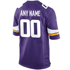Minnesota Vikings - Maglia da gara NFL personalizzata - Viola