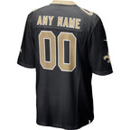 New Orleans Saints - Maglia da gara NFL personalizzata - Nera